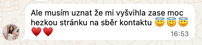 Zpráva: Ale musím uznat, že mi vyšvihla zase moc hezkou stránku na sběr kontaktů.